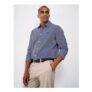 Crew Clothing Classic Micro Stripe Shirt in Dark Blue and White