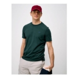 Crew Clothing Ottoman Rib Neck Cotton T-Shirt in Green