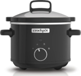 Crock-Pot Slow Cooker Removable Easy-Clean Ceramic Bowl 2.4 L (1-2 People Energy Efficient Black CSC046
