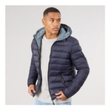 Crosshatch Mens Gattering Puffer Jacket Midnight