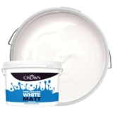 Crown Matt Emulsion Paint – Pure Brilliant White – 10L , Free C&C