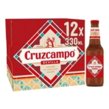 Cruzcampo Spanish Lager, Premium Andalusian Beer, 4.4% ABV, 12x330ml