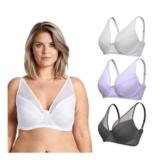 Curve Muse Underwire Full-Coverage Bra 3-Pack Lavender Gray Cream 38C