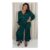 CurveWow v Neck Pleated Jumpsuit Green Anima (Sizes 18 & 24)l