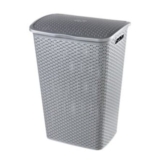 Curver My Style Laundry Plastic Storage Hamper Light Grey 55 Litre