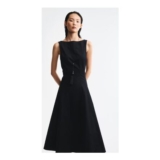 Cut-out Twill Dress