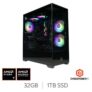 CyberPower, AMD Ryzen 7, 32GB RAM, 1TB SSD, AMD Radeon RX 9070 XT, Gaming Desktop PC