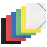 D.RECT Elasticated Folder for Paperwork with Elastic Band Document Organiser 6 Pack
