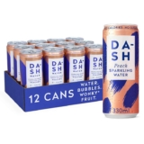 DASH Water Peach – 12 x Peach Flavoured Sparkling Spring Water – NO Sugar, NO Sweetener, NO Calories – £6.37 max s&s