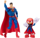 DC x Sonic Knuckles 2.5 as Superman 5 Action Figure Multipack Officially by Jakks Pacific, Includes Classic Figures, Sonic x DC Collectible