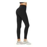 DDOBB Womens High-Waisted Black Leggings, Tummy Control, Stretchy, 4XL