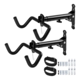 DEAL STACK – 2-Pack Foldable Bike Wall Mount Rack with Helmet Hook