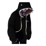 DEAL STACK – Blue Shark Hoodie for Women Oversized Kawaii Pullover