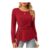 DEAL STACK – Grace Karin Womens Long Sleeve Wrap Blouse Red XXL