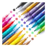 DEAL STACK – HOTU Glitter Markers, 18 Colors, 0.7mm Fine Tip for Crafts