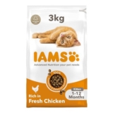 DEAL STACK – IAMS Vitality Dry Kitten Food with Chicken 3 Kg – £9.41 S&S Voucher
