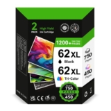 DEAL STACK – IKONK 62XL Ink Set BK/CMY for HP 62 Twin Pack