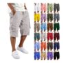DEAL STACK – Mens Cargo Shorts, 3/4 Length, Quick-Dry Cotton, Light Gray, L