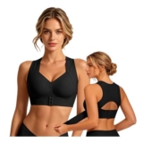 DEAL STACK – Posture Bra for Women Wireless Wide Straps Full-Coverage Black L