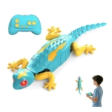 DEAL STACK – Wall Crawler Gecko with LED Eyes, Rechargeable, 360 Rotating