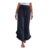 DEAL STACK – Yolimok Cropped Linen Wide-Leg Trousers, Elasticated High-Waisted Navy