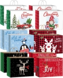 DECHISY 12 Pack Gift Bags, Christmas Paper Bags, 43x18x32cm
