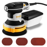 DEKOPRO Random Orbit Sander 300W with 16Pcs Sandpapers, 6 Variable Speed 14000RPM – With voucher Sold by DEKO-EU FBA
