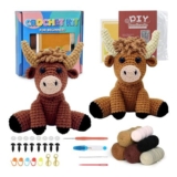 DEMIUKO Crochet Kit for Beginners Highland Cow