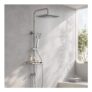 DERW Adjustable Shower Riser Rail Kit with 10 Rainfall Head