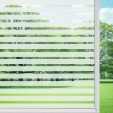DIFIT Window Film Privacy Film for Glass Windows, Stripe Frosted Window Film, Windows Frosting Film Removable Decorative Static Cling Covering for Home Office (Medium Stripes, 30x120cm)