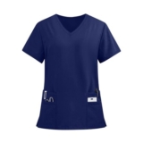 DIYIOUZHOU Navy Scrub Tops for Women UK Nurses Tunic