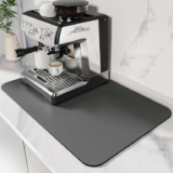 DK177 Coffee Mat – Dark Grey, 24X16 – Absorbent Drying Mat for Coffee Maker, Espresso Machine & More