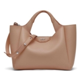 DKNY Willa Mini Satchel, 100% Polyurethane, Cappuccino, Small