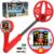 DR.ÖTEK Kids Metal Detector Innovative Color LCD Display, 17cm LED-Lit Coil, Adjustable & Ultra-Lightweight Metal Detector Kids, Child-Safe Rounded Design for Ages 3-12, Red