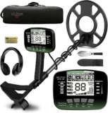 DR.ÖTEK Metal Detector for Adults & Kids, Upgraded Waterproof Gold Detector with Pinpoint & Terrain Modes, One-Click Quick Matching, 6 Modes, Higher Accuracy, Lightweight & Easy to Use, Green