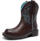 DREAM PAIRS Cowboy Cowgirl Boots for Women, Round Toe Embroidered Mid Calf Western Boots for Work, Country Concerts, Rodeos, Casual Outings