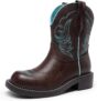 DREAM PAIRS Cowboy Cowgirl Boots for Women, Round Toe Embroidered Mid Calf Western Boots for Work, Country Concerts, Rodeos, Casual Outings