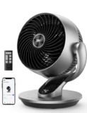 DREO Smart Table Fan, 28dB Silent Air Circulator Fan with Remote, 7 Inch Diameter Cooling Quiet Desk Fan, 4 Speeds, 5 Modes, 12H Timer