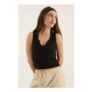 DSGN Studio Washed Notch Front Vest Top