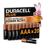 DURACELL plus AAA Alkaline Batteries (20 Pack)