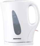 Daewoo Essentials 1.7L Fast Boil Electric Kettle White Plastic Cordless Jug with Auto Shut-Off & Boil-Dry Protection, Compact, Easy to Use & Clean