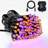 Dalugo Battery String Lights, 5M 50LED USB Orange Purple String Lights