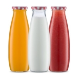 Danmu Art – 500ml Glass Milk Bottles with Lids
