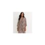 Dark Brown Striped 3/4 Sleeve Shirt