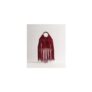 Dark Burgundy Macrame Tassel Top Handle Bag
