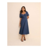 Dark Wash Denim Tulla Midi Dress