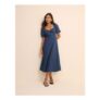 Dark Wash Denim Tulla Midi Dress