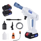 Dayplus Rechargeable Jet Washer, Portable High-pressure Car Wash, 6-in-1 Nozzle 2 X Batteries – With Code – Sold by Zhitaozhang Tool Store