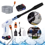 Dayplus Rechargeable pressure washer ( 21V /Car wash / 6 in 1 nozzle / 1.5Ah ) w/two batteries £16.10 Zhitaozhang Tool Store(UK Despatch)