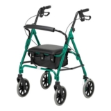 Days Rollator Walker with Seat Lightweight, Adjustable Folding Frame Green